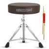 5 Core Drum Throne Comfortable Padded Stool Height Adjustable Music DJ Chair Heavy Duty Seat for Drummer Kids and Adults - DS CH BR