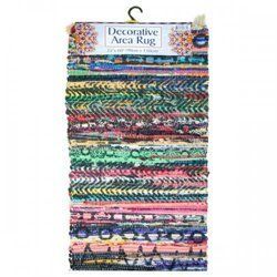 Xtra Lg Multi-colored Wide Striped Chindi Rug 35&quot; X 60&quot; (pack of 2)