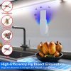 Plug-In Indoor Flying Insect Trap 5 Glue Boards UV Light Mosquito Killer With Night Light Dimmable Brightness Fly Odorless Safe Bug Zapper for Gnat Mo