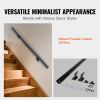 VEVOR Handrail Stair Railing, 5 ft, Wall Mount Handrails for Indoor Stairs, Thickened Aluminum Alloy Hand Rail with Installation Kit, 440 LBS Load Cap
