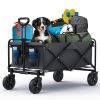Foldable Folding Wagon, ATV with Large Capacity, Heavy Duty Folding Wagon Portable, Foldable Wagon for Sports, Shopping, Camping 150L