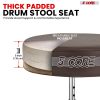 5 Core Drum Throne Comfortable Padded Stool Height Adjustable Music DJ Chair Heavy Duty Seat for Drummer Kids and Adults - DS CH BR