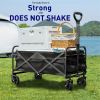 Foldable Folding Wagon, ATV with Large Capacity, Heavy Duty Folding Wagon Portable, Foldable Wagon for Sports, Shopping, Camping 150L