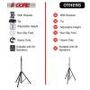5 Core Speaker Stand Tripod Floor Heavy Duty Adjustable Up to 72 Inch DJ Studio Monitor Stands Pole Mount  - SS HD 1PK BLK BAG