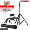 5 Core Speaker Stand Tripod Floor Heavy Duty Adjustable Up to 72 Inch DJ Studio Monitor Stands Pole Mount  - SS HD 1PK BLK BAG